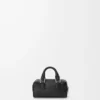 Amazona Nano en cuir de veau brillant Noir