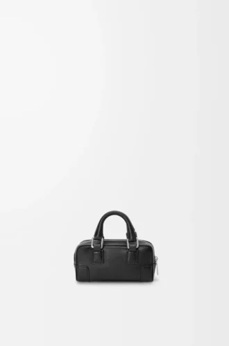Amazona Nano en cuir de veau brillant Noir