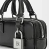Amazona Nano en cuir de veau brillant Noir