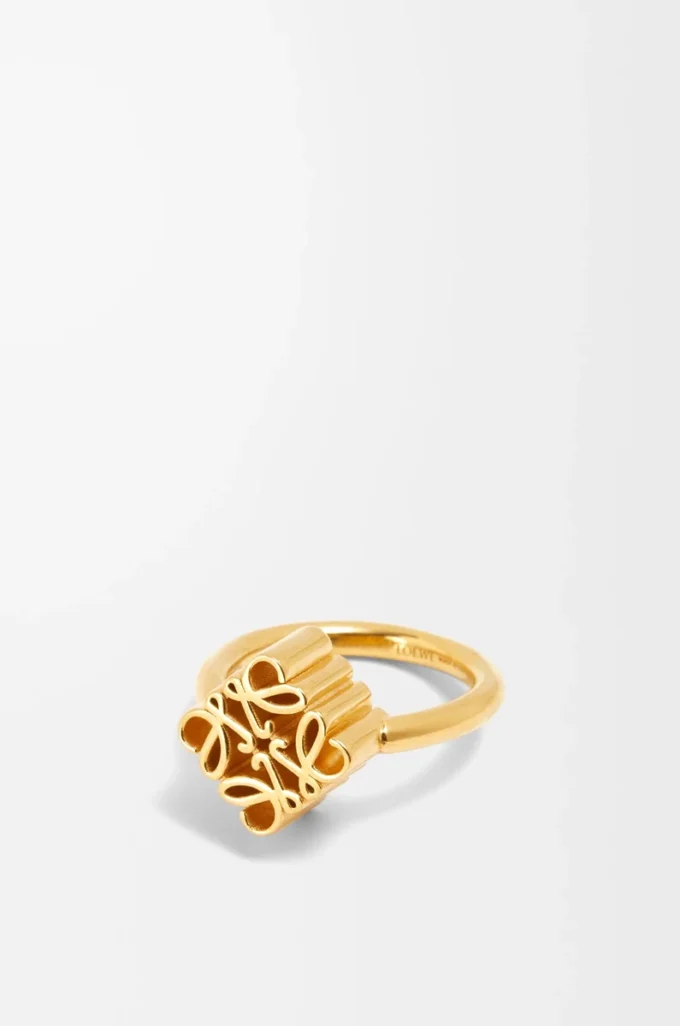 Bague Anagram simple en argent sterling Or