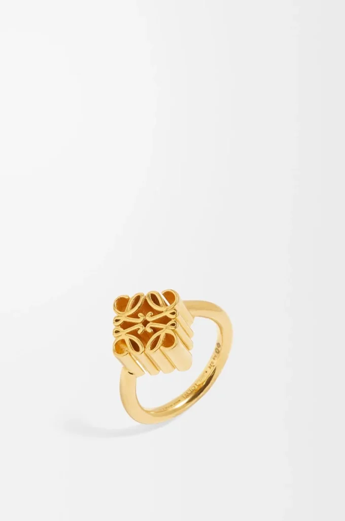 Bague Anagram simple en argent sterling Or