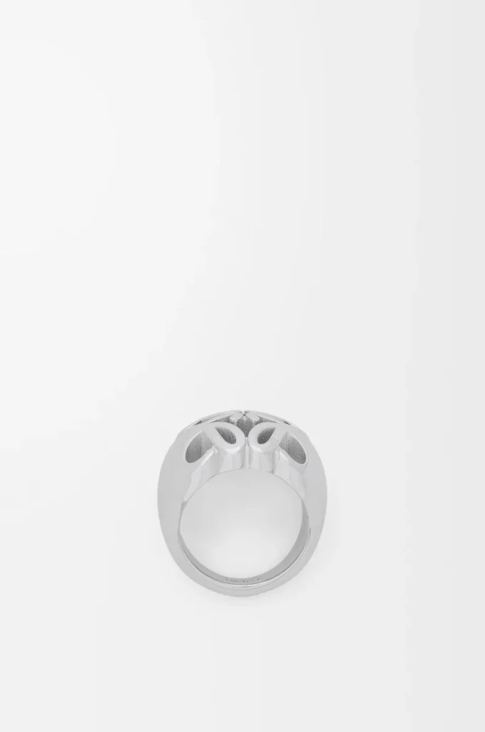 Bague chevalière Anagram Bombé en argent sterling Argent