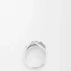 Bague empilable en argent sterling et émail Argent/Bleu