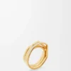 Bague empilée en argent sterling et émail Or/Ivoire
