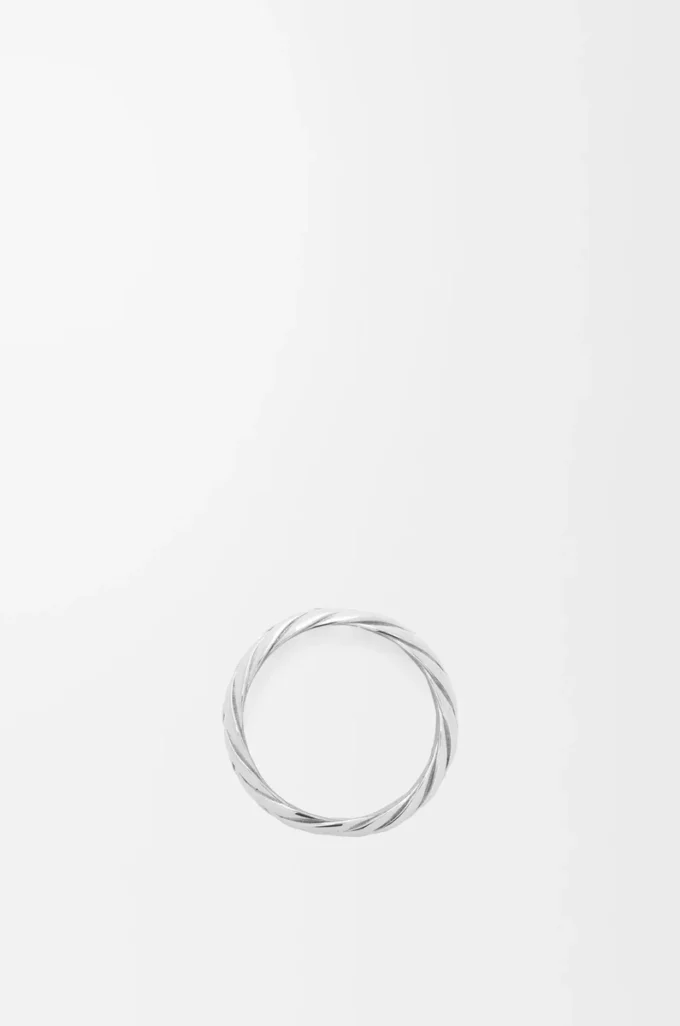 Bague tressée en argent sterling Argent