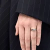 Bague étrier en argent sterling Argent