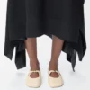 Ballerines Pebble Soft en cuir d&rsquo;agneau nappa couleur Dough