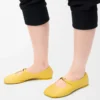 Ballerines Pebble Soft en cuir d&rsquo;agneau nappa Dandelion