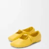 Ballerines Pebble Soft en cuir d&rsquo;agneau nappa Dandelion