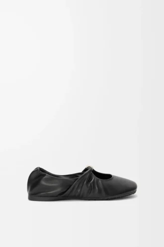 Ballerines Pebble Soft en cuir d&rsquo;agneau nappa noir