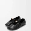 Ballerines Pebble Soft en cuir d&rsquo;agneau nappa noir