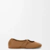 Ballerines Pebble Soft en cuir d&rsquo;agneau nappa Oak