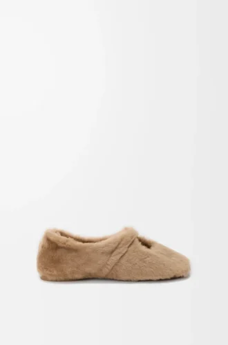 Ballerines Pebble Soft en peau lainée Oak