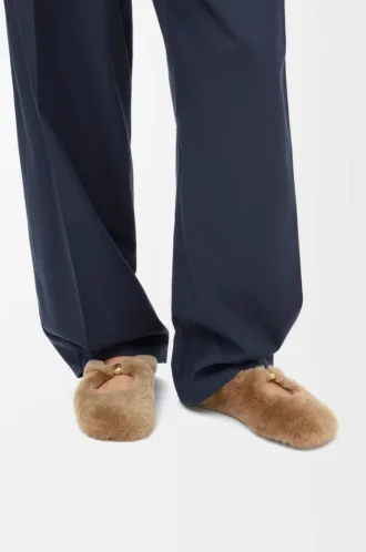 Ballerines Pebble Soft en peau lainée Oak