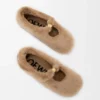 Ballerines Pebble Soft en peau lainée Oak
