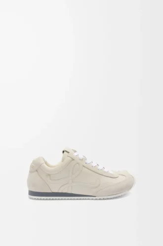 Ballet Runner 2.0 en cuir de veau souple Blanc