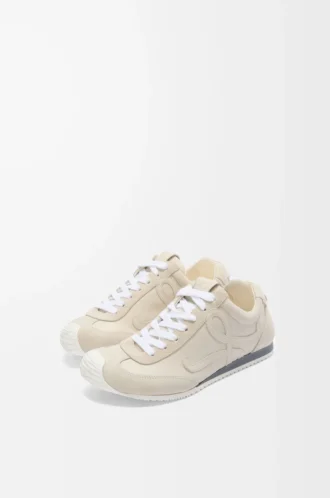Ballet Runner 2.0 en cuir de veau souple Blanc