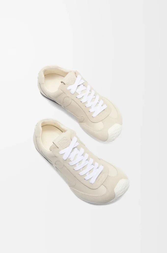 Ballet Runner 2.0 en cuir de veau souple Blanc