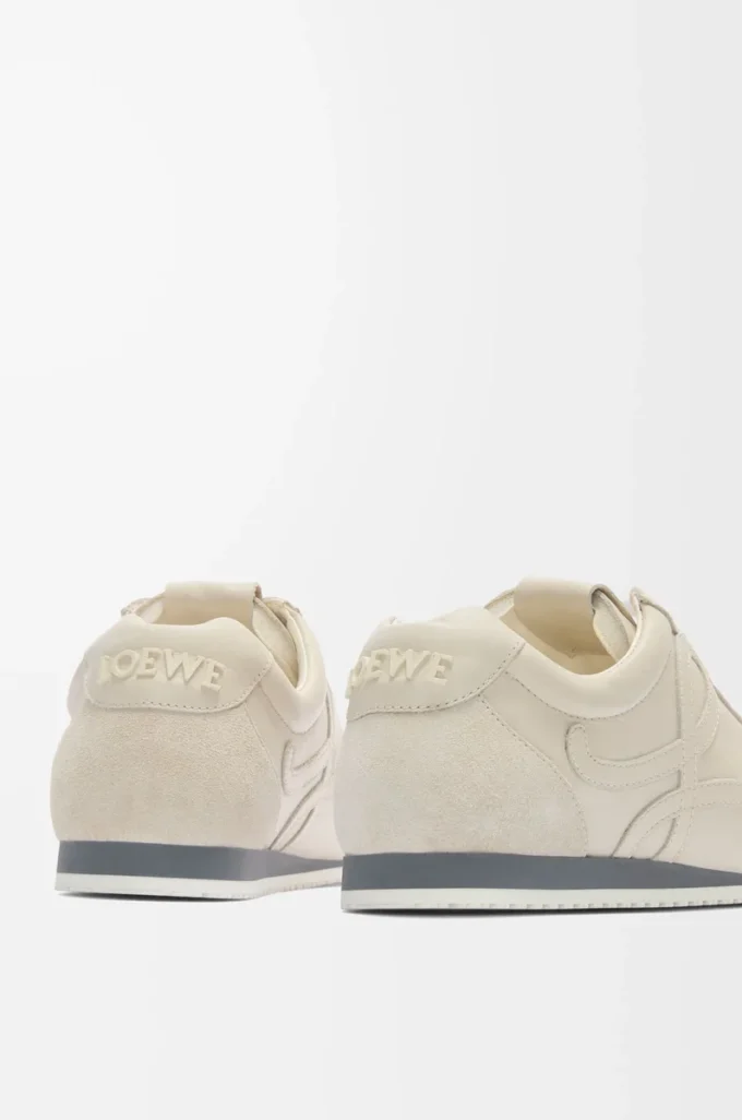 Ballet Runner 2.0 en cuir de veau souple Blanc