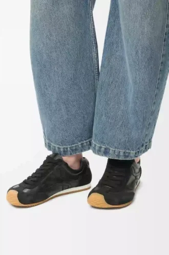 Ballet Runner 2.0 en cuir de veau souple Noir