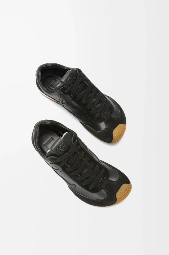 Ballet Runner 2.0 en cuir de veau souple Noir