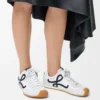 Ballet Runner 2.0 en nylon et cuir de veau Blanc/Noir