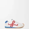 Ballet Runner 2.0 en nylon et cuir de veau Blanc/Rouge/Bleu