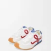 Ballet Runner 2.0 en nylon et cuir de veau Blanc/Rouge/Bleu