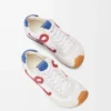 Ballet Runner 2.0 en nylon et cuir de veau Blanc/Rouge/Bleu