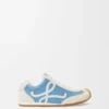 Ballet Runner 2.0 en nylon et cuir de veau Bleu/Blanc/Blanc cassé