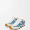 Ballet Runner 2.0 en nylon et cuir de veau Bleu/Blanc/Blanc cassé