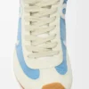 Ballet Runner 2.0 en nylon et cuir de veau Bleu/Blanc/Blanc cassé