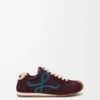 Ballet Runner 2.0 en nylon et cuir de veau Bordeaux/Bleu canard/Pâte à modeler