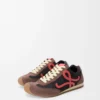 Ballet Runner 2.0 en nylon et cuir de veau Chocolat/Corail/Jaune
