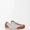 Ballet Runner 2.0 en nylon et cuir de veau Gris/Blanc/Beige