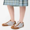 Ballet Runner 2.0 en nylon et cuir de veau Gris/Blanc/Beige