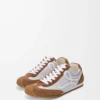 Ballet Runner 2.0 en nylon et cuir de veau Gris/Blanc/Beige