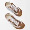 Ballet Runner 2.0 en nylon et cuir de veau Gris/Blanc/Beige