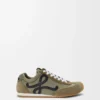 Ballet Runner 2.0 en nylon et cuir de veau Kaki clair/Noir/Blanc