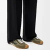 Ballet Runner 2.0 en nylon et cuir de veau Kaki clair/Noir/Blanc