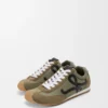 Ballet Runner 2.0 en nylon et cuir de veau Kaki clair/Noir/Blanc