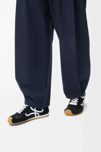 Ballet Runner 2.0 en nylon et cuir de veau Noir/Blanc