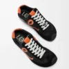 Ballet Runner 2.0 en nylon et cuir de veau Noir/Orange/Vert pâle
