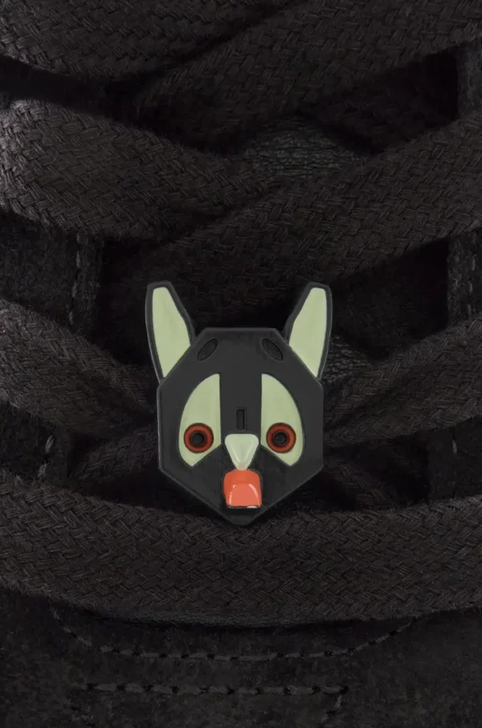Ballet Runner 2.0 en nylon et cuir de veau Noir/Orange/Vert pâle
