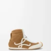 Ballet Runner 2.0 haute en daim et peau de mouton beige/blanc