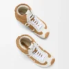 Ballet Runner 2.0 haute en daim et peau de mouton beige/blanc
