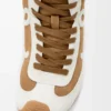 Ballet Runner 2.0 haute en daim et peau de mouton beige/blanc