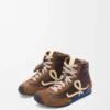Ballet Runner 2.0 haute en nylon et cuir de veau Marron/Jaune/Bleu