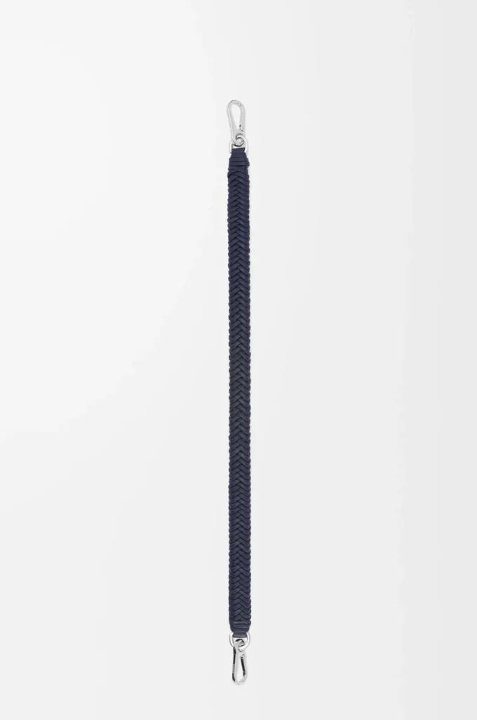 Bandoulière courte Arrow en cuir de veau classique bleu marine foncé
