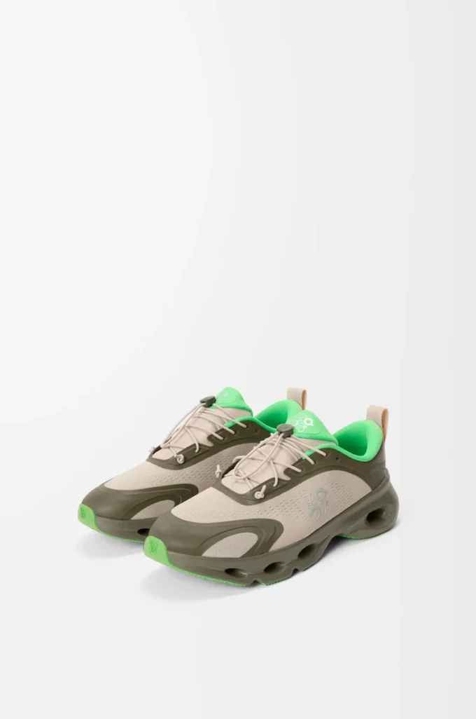 Baskets Cloudsolo vert kaki/sable